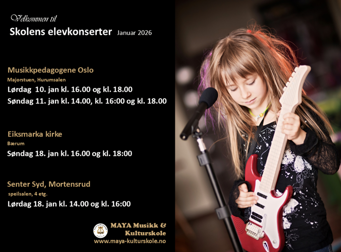 PLAKAT for Elevkonsertene januar 2026